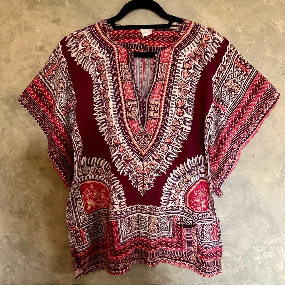 Vintage 70s Cotton Bell Sleeve Dashiki